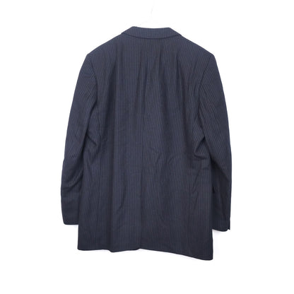 VIN-OUTW-32457 Vintage σακάκι μάλλινο ριγέ μπλε Μ