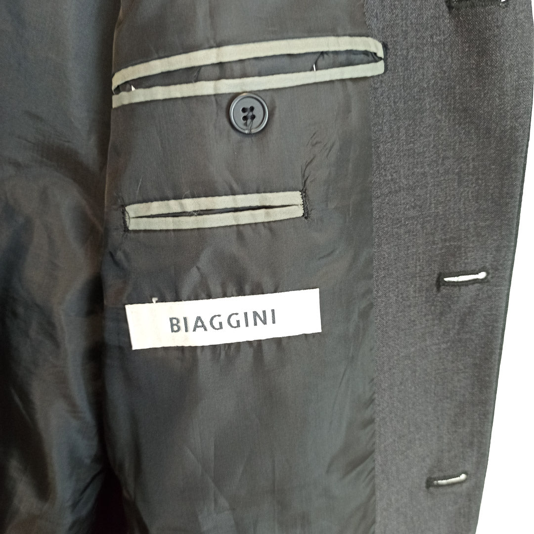 VIN-OUTW-25210 Vintage ανδρικό σακάκι γκρι σκούρο L-XL