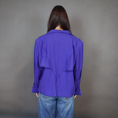 VIN-OUTW-33332 Vintage σακάκι 80s μοβ M-L