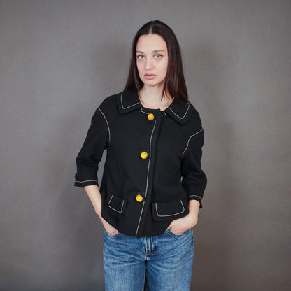 VIN-OUTW-33333 Vintage σακάκι classic μαύρο M