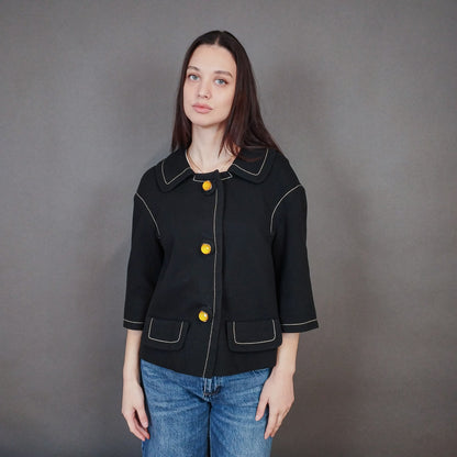 VIN-OUTW-33333 Vintage σακάκι classic μαύρο M