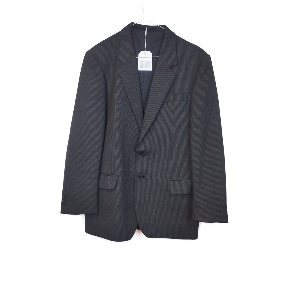 VIN-OUTW-32454 Vintage σακάκι ριγέ μάλλινο S