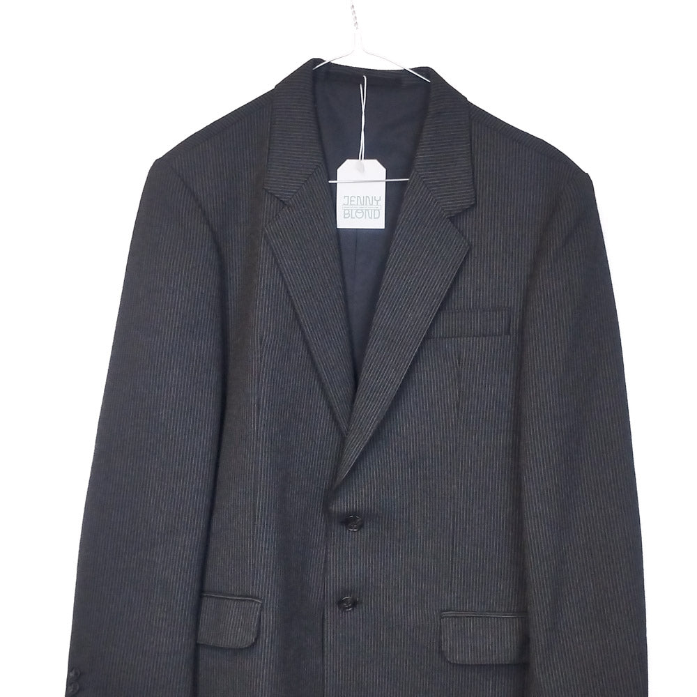 VIN-OUTW-32454 Vintage σακάκι ριγέ μάλλινο S (46)