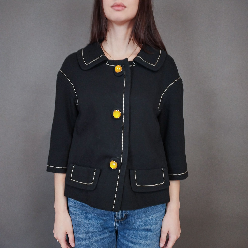 VIN-OUTW-33333 Vintage σακάκι classic μαύρο M