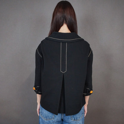 VIN-OUTW-33333 Vintage σακάκι classic μαύρο M