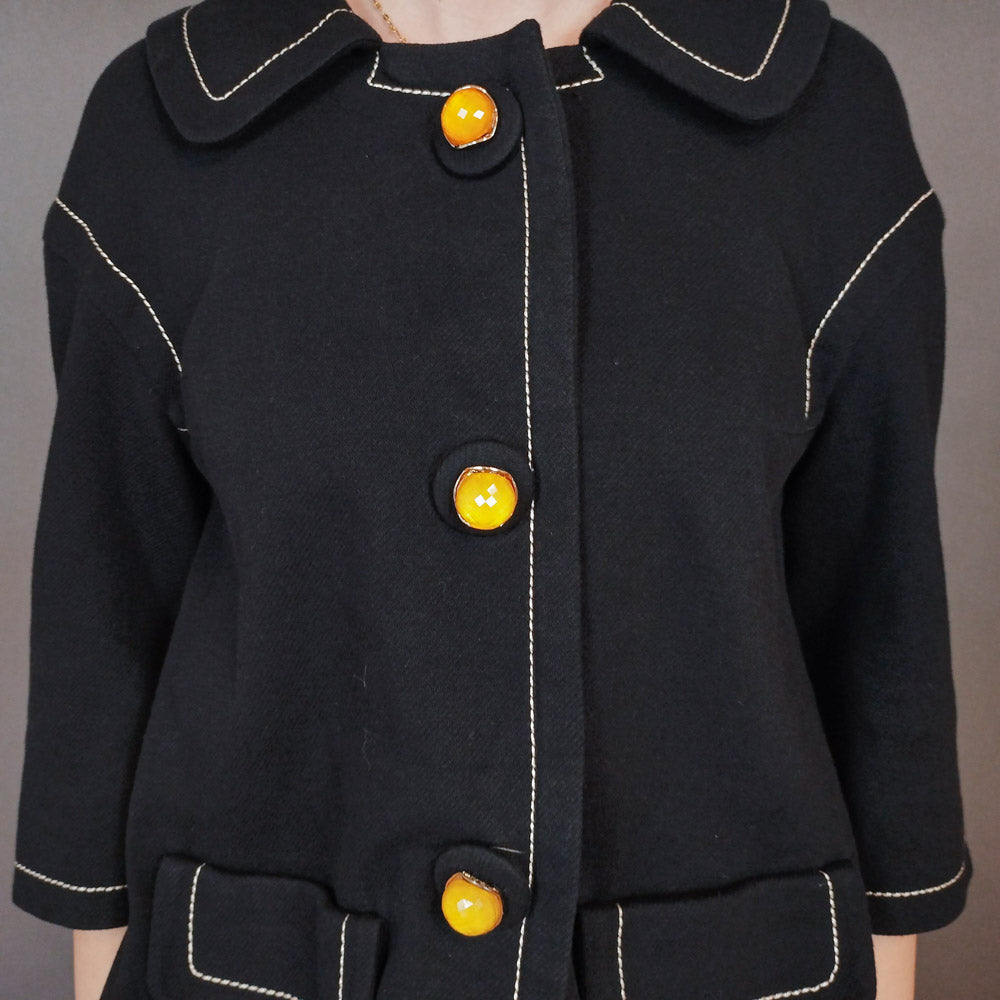 VIN-OUTW-33333 Vintage σακάκι classic μαύρο M