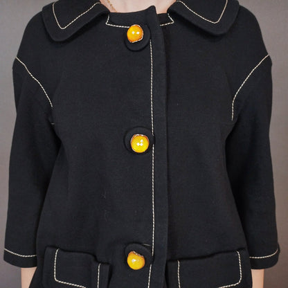 VIN-OUTW-33333 Vintage σακάκι classic μαύρο M