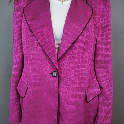 VIN-OUTW-33334 Vintage σακάκι μεταξωτό φουξ L