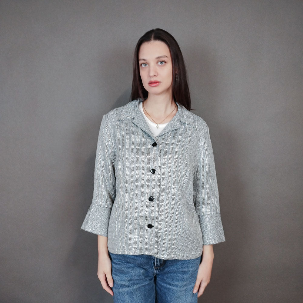 VIN-OUTW-33335 Vintage σακάκι βισκόζη M