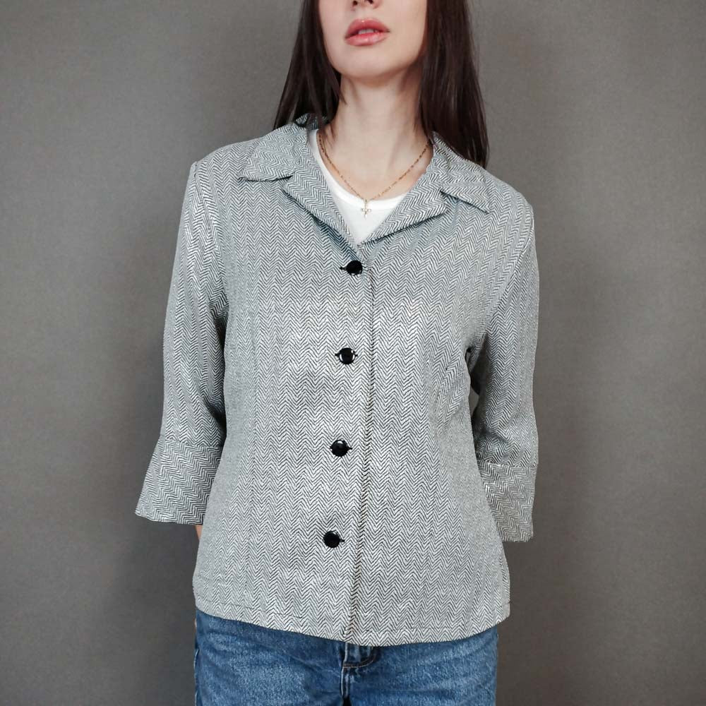 VIN-OUTW-33335 Vintage σακάκι βισκόζη M