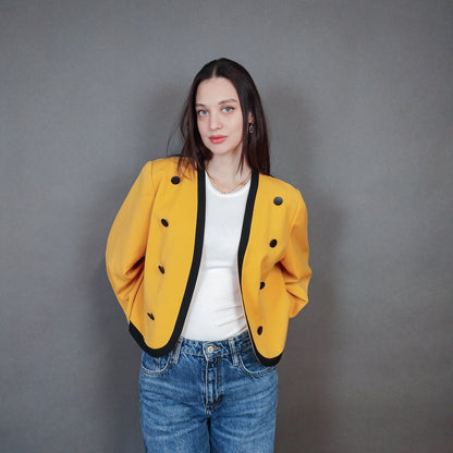 VIN-OUTW-33372 Vintage σακάκι κίτρινο M-L