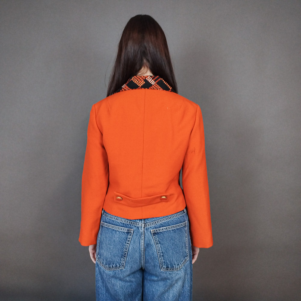 VIN-OUTW-33373 Vintage σακάκι πορτοκαλί S