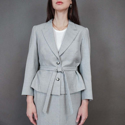 VIN-OUTW-33317 Vintage σακάκι pied de poule M