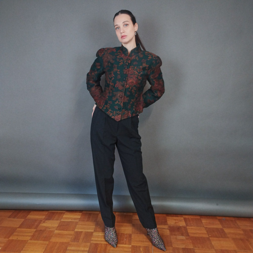 VIN-OUTW-33378 Vintage σακάκι 80s εμπριμέ M