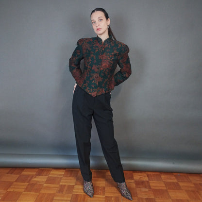 VIN-OUTW-33378 Vintage σακάκι 80s εμπριμέ M