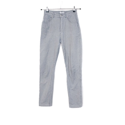 VIN-TR-35137 Vintage denim ριγέ ψηλόμεσο γυναικείο παντελόνι S