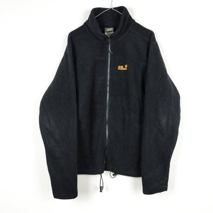 VIN-SW-28718 Preloved fleece ζακέτα μαύρη Jack Wolfskin ΧL