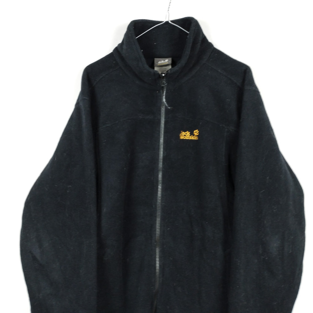 VIN-SW-28718 Preloved fleece ζακέτα μαύρη Jack Wolfskin ΧL