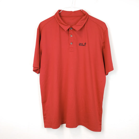 VIN-SHI-28300 Preloved polo t-shirt μπορντό Jack Wolfskin 2XL