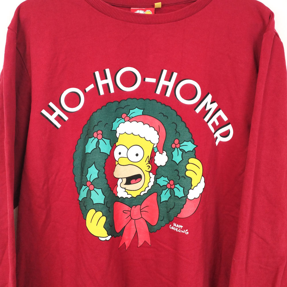 VIN-BLO-29379 Preloved φούτερ μπλούζα χριστουγεννιάτικη The Simpsons L