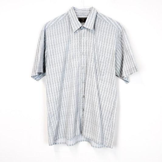 VIN-SHI-27348 Vintage πουκάμισο σχέδιο ρίγα L