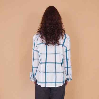 VIN-BLO-32158 Vintage πουκάμισο καρό 70s style M-L