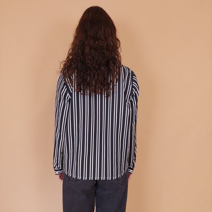 VIN-BLO-32159 Vintage πουκάμισο ριγέ M-L