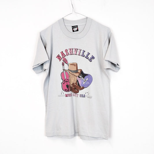 VIN-TEE-27351 Vintage t-shirt γκρι Nashville USA S-M
