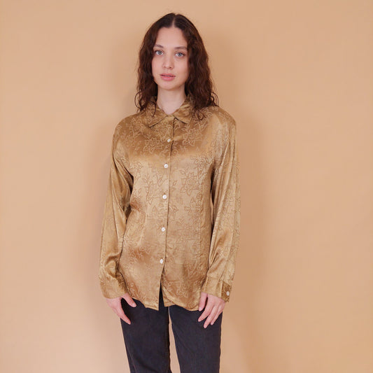 VIN-BLO-32165 Vintage πουκάμισο βισκόζη M-L