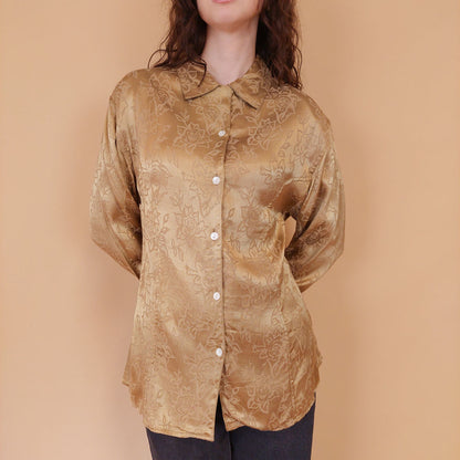 VIN-BLO-32165 Vintage πουκάμισο βισκόζη M-L