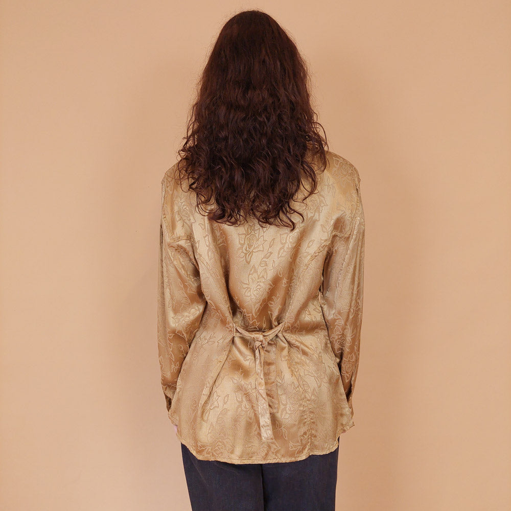 VIN-BLO-32165 Vintage πουκάμισο βισκόζη M-L