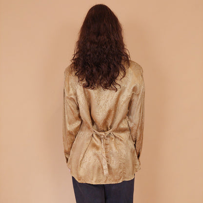 VIN-BLO-32165 Vintage πουκάμισο βισκόζη M-L