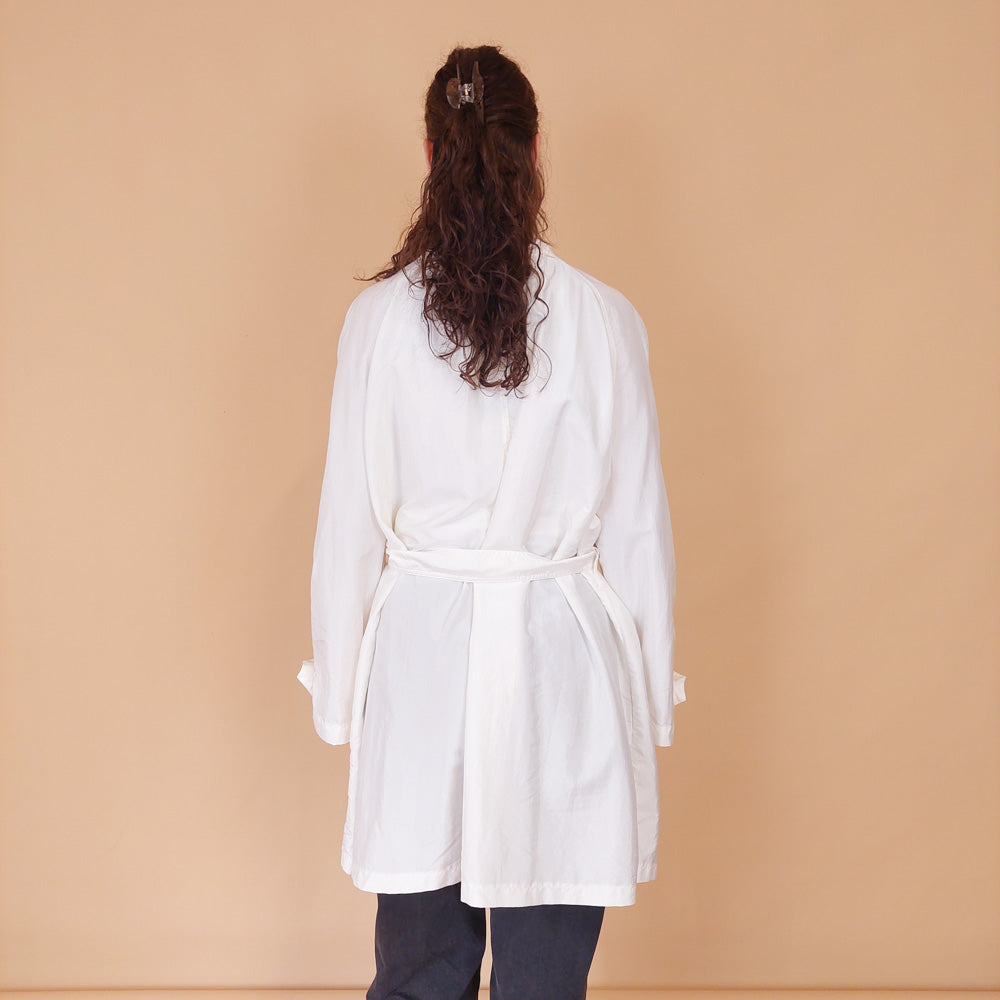 VIN-OUTW-32069 Vintage καμπαρντίνα λευκή L