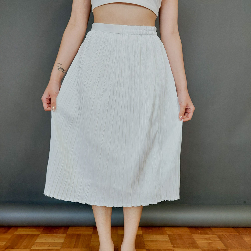 VIN-SKI-27233 Vintage φούστα λευκή M