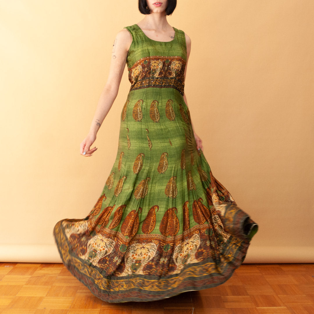 VIN-DR-23875 Vintage φόρεμα Ethnic  L-XL