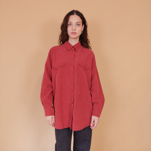 VIN-BLO-32126 Vintage πουκάμισο βισκόζη S-M