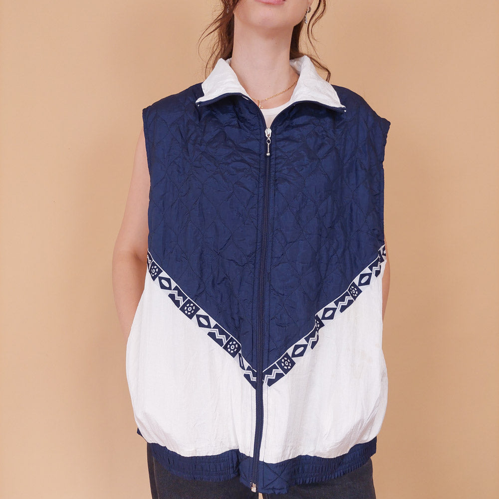 VIN-SW-32077 Vintage αθλητικό γιλέκο 90's style XL