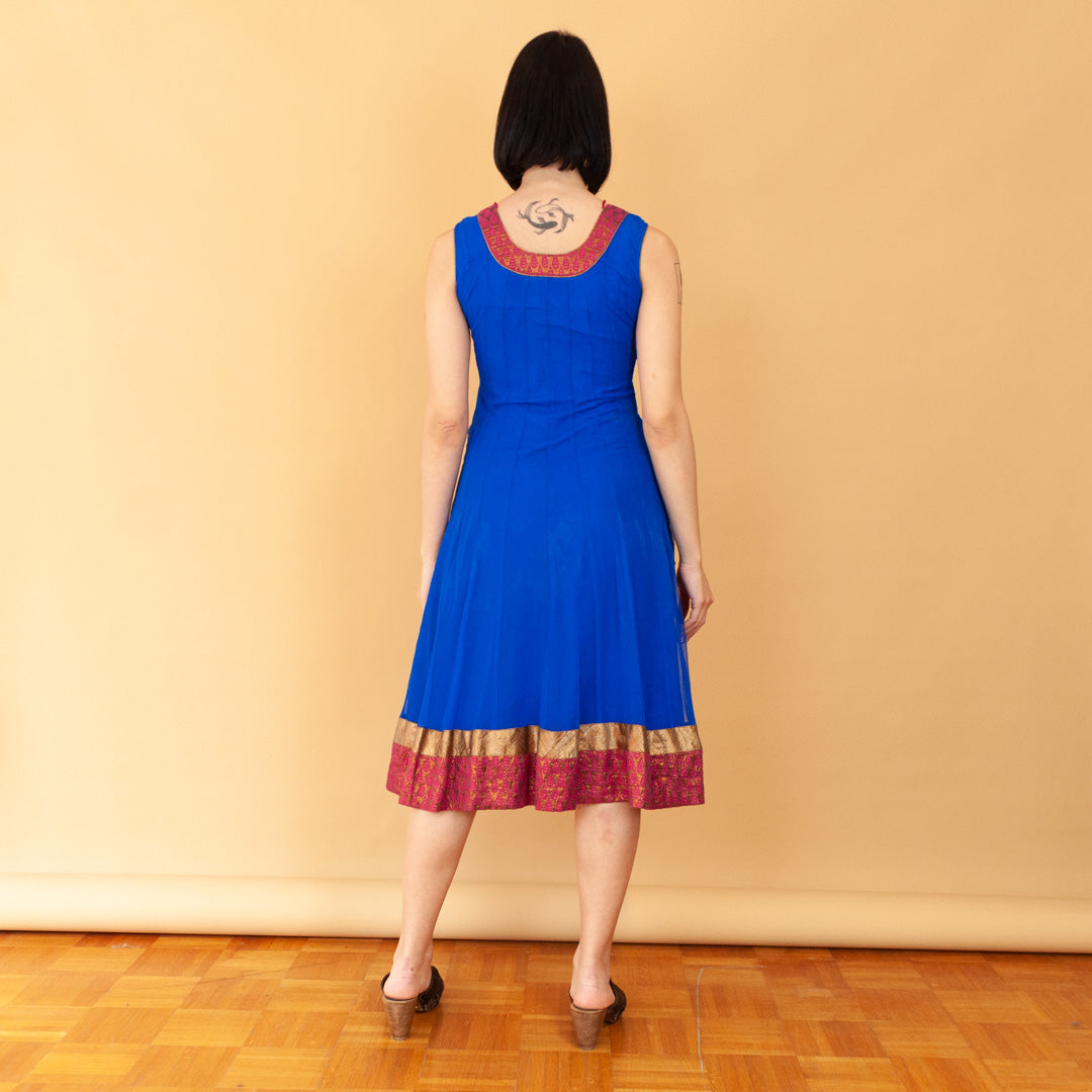 VIN-DR-23883 Vintage φόρεμα Ινδικό XS