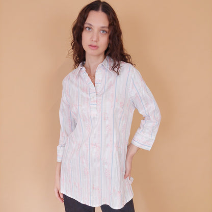 VIN-BLO-32148 Vintage πουκάμισο ριγέ M-L