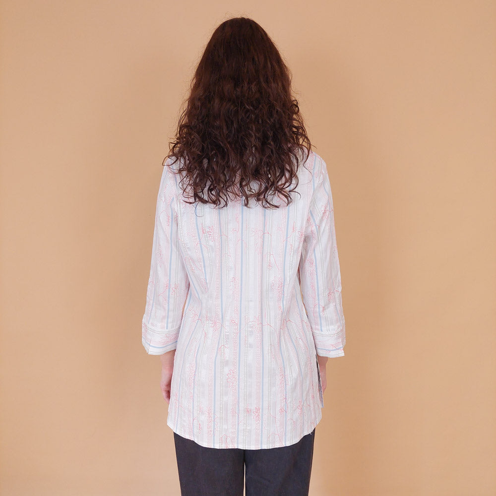 VIN-BLO-32148 Vintage πουκάμισο ριγέ M-L