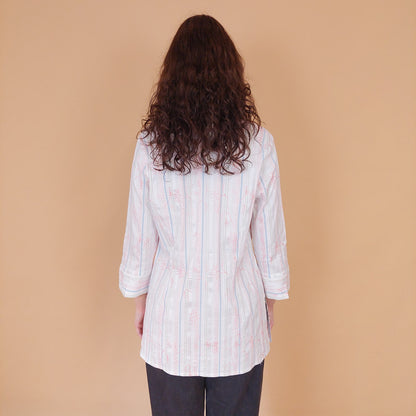 VIN-BLO-32148 Vintage πουκάμισο ριγέ M-L