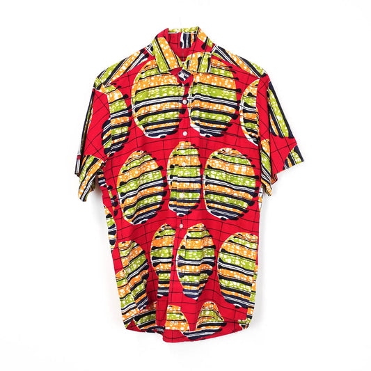 VIN-SHI-27328 Vintage πουκάμισο african style εμπριμέ M
