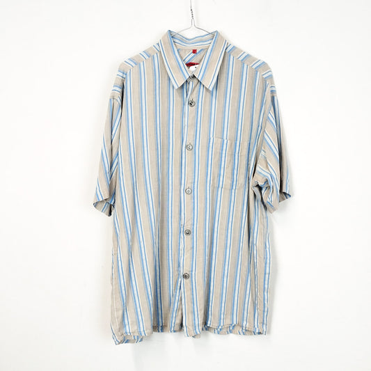 VIN-SHI-27323 Vintage πουκάμισο ριγέ L