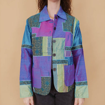 VIN-OUTW-32105 Vintage crazy pattern ethnic σακάκι S