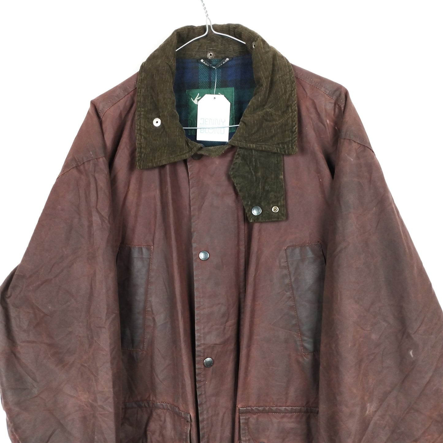 VIN-OUTW-29089 Vintage waxed jacket καφέ M