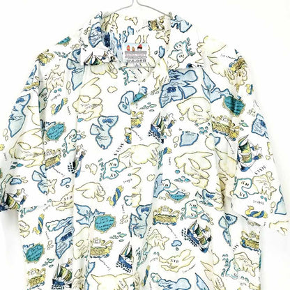 VIN-SHI-27610 Vintage πουκάμισο crazy pattern L
