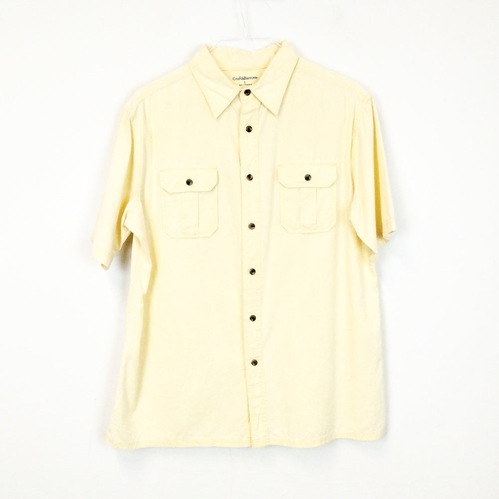 VIN-SHI-27604 Vintage πουκάμισο κίτρινο L