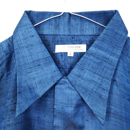 VIN-SHI-26762 Vintage πουκάμισο μπλε S