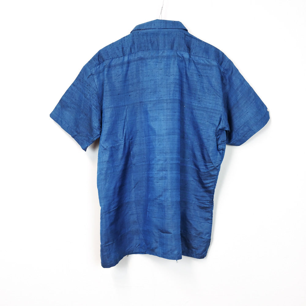 VIN-SHI-26762 Vintage πουκάμισο μπλε S