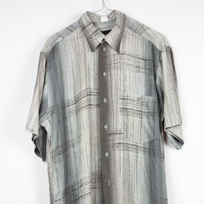 VIN-SHI-24169 Vintage πουκάμισο crazy pattern unisex L